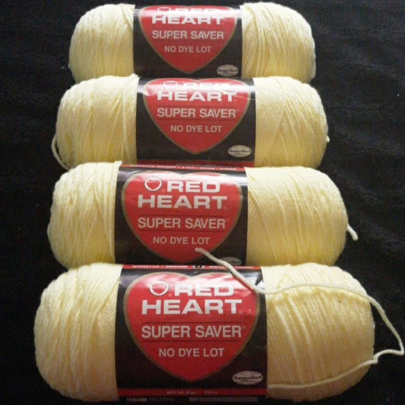 Red Heart Super Saver Yarn Other - Red Heart Pale Yellow Yarn Lot